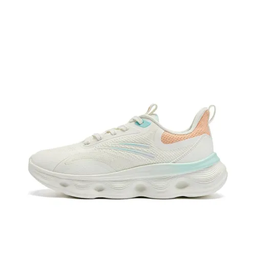 QIAODAN Slip-resistant Abrasion-resistant Low-top Training Shoes Women's White Yellow QIAODAN Противоскользящие Износостойкие Низкие Кроссовки для тренировок Женские Белые Желтые