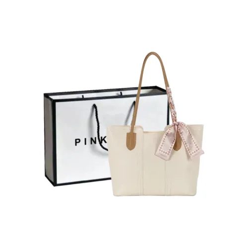 PINK·LAND ПУ (полиуретан) Сумка-тоут Сумка для покупок Сумка через плечо Большая Женская Белая