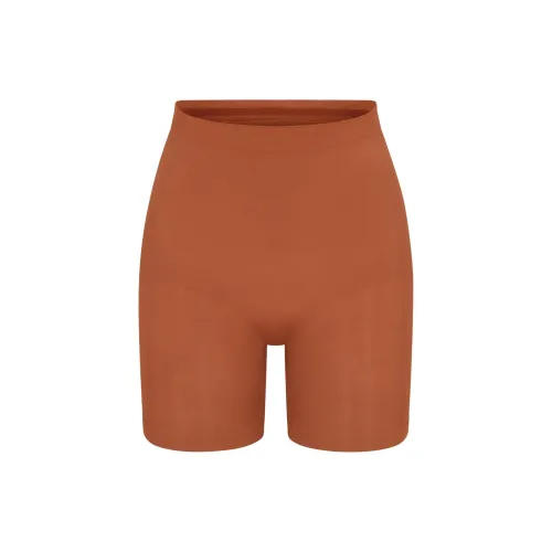 SKIMS Бесшовный Sculpt MID Бедро Короткий Боксеры Женские Бронза Бронза