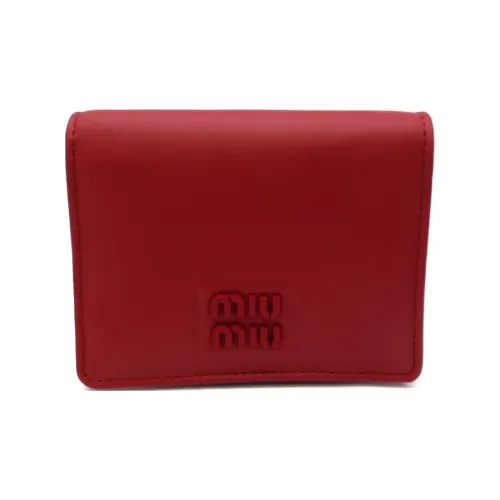 MIU MIU Кожа Кошелек Маленький Женский Красный