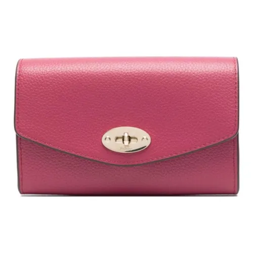 Mulberry Darley Телячья кожа Кошелек Средний Женский Малиновый Розовый