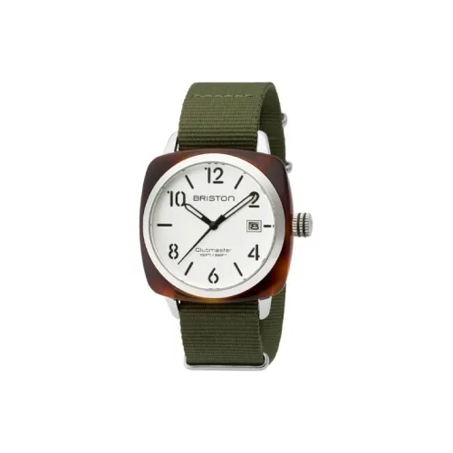 BRISTON Кварцевые часы механизм ремешок из нейлона 40 мм белый циферблат унисекс
