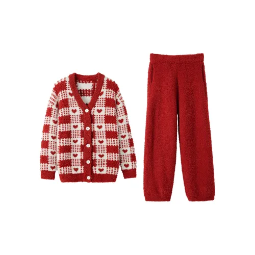 Aannsfam Женские Красный Женские Пижамные Комплекты