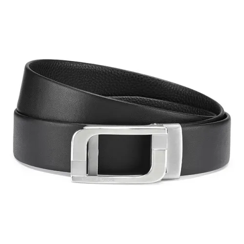 JAGUAR Ремни из коровьей кожи Мужской Черный Ширина 3,4CM