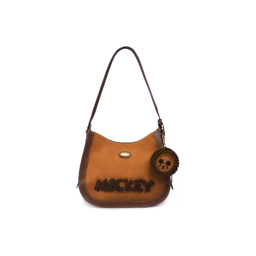 Disney Mickey Series Suede Plush Комбинированная Сумка через плечо Женская Коричневая