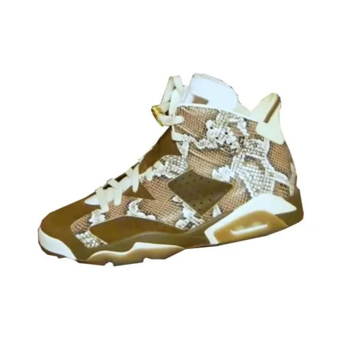 Jordan Air Jordan 6 'Snakeskin' PE Shock Absorbers Противоскользящие Высокие Топы Винтажные Баскетбольные Кроссовки Мужские Зеленые