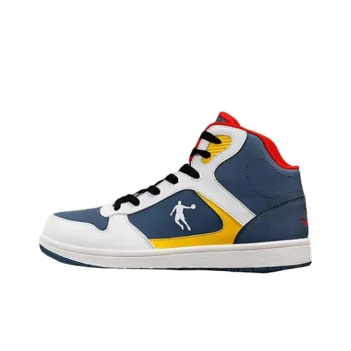 QIAODAN Термическое покрытие Высокие кеды для скейтбординга Мужские Синие Белые