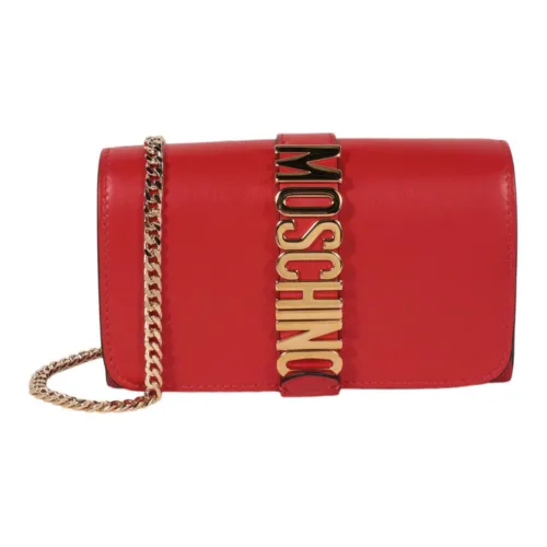 MOSCHINO Сумка через плечо из кожи мини женская красная