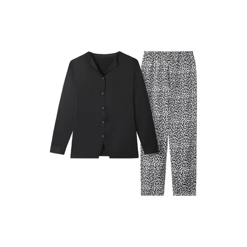 Комплект пижам "Flowers In Water" Женские Черный