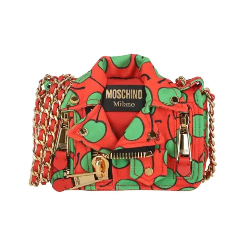 MOSCHINO Полиэстер Одно плечо Ручная сумка Сумка через плечо Женская Кораллово-красная с Многоцветным
