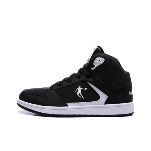 QIAODAN Термическое покрытие Высокие кеды для скейтбординга Мужские Черный Белый