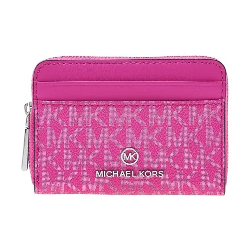 MICHAEL KORS Jet Set Холст с кожей Мелочь Кошелек Кошелек Женские Красный