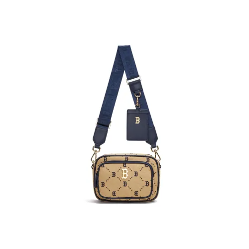 Mlb Base Logo Искусственная кожа Полиэстер Хлопок Сумка через плечо Стандартная Женская Хаки