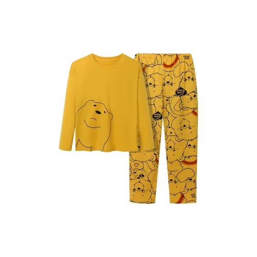 Flowers in water Домашний костюм Женские Земляной желтый