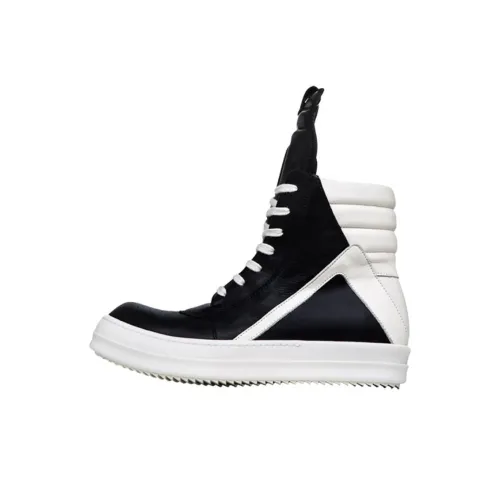 RICK OWENS совместный бренд RO Geobasket Высокий Топ Стильный Скейтбординг Мужской Черный Белый Модель 2020