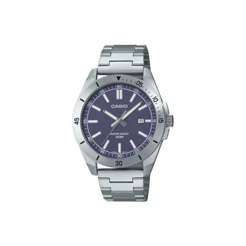 CASIO Кварцевый механизм нержавеющая сталь ремешок унисекс синий циферблат