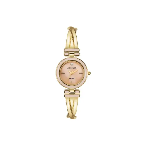 ANNE KLEIN Кварцевый механизм Женские часы Fiorever Collection 24,5mm*24,5mm*7mm Желтые
