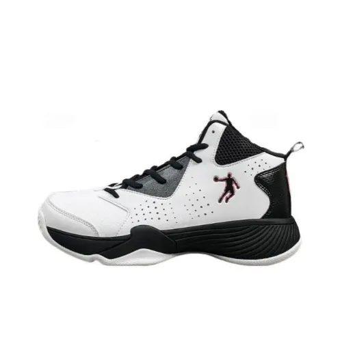 QIAODAN Амортизация Износостойкие Высокие Баскетбольные Кроссовки Мужские Белые