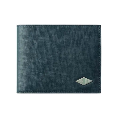 Cartier Кожаные Аксессуары Cartier Losange, Бумажник, 6 Отделений Для Кредитных Карт Телячья Кожа Синего Цвета, Палладиевая Отделка И Отделка Из Эмали
