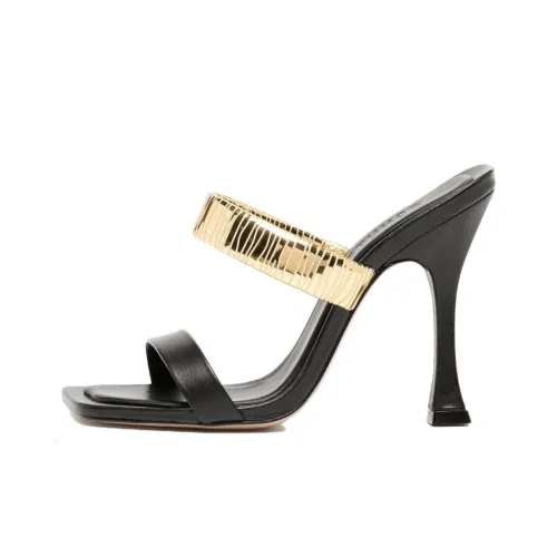 Schutz Слипоны Женские Черный Золото