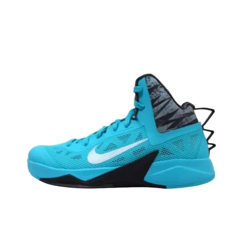 Nike ZOOM HYPERFUSE Винтажные баскетбольные кроссовки Высокий верх Синий Черный Мужской