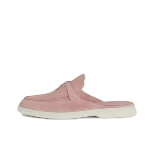 Loro Piana Домашние тапочки с резиновым покрытием женские розовые