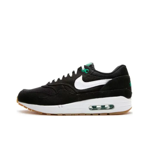 Nike Air Max 1 Амортизация Низкий Топ Повседневная Обувь Мужская Черный Белый Зеленый