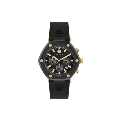PHILIPP PLEIN Кварцевый механизм Мужские часы 42mm*42mm*10,5mm Черный