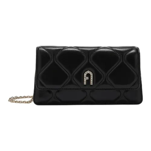 Furla Diamante Lambskin Плечевая сумка Mini Женская Черная