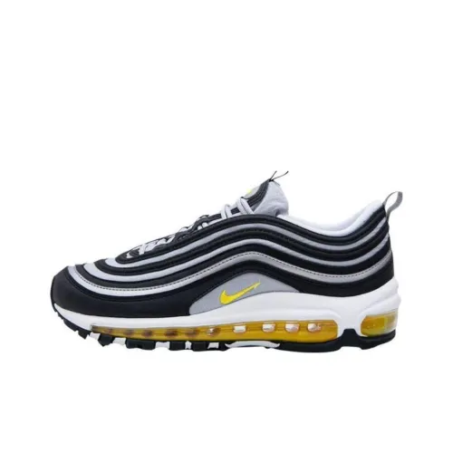 Nike Air Max 97 Устойчивый к истиранию Низкий Топ Повседневная обувь Женская Черный Серый Желтый