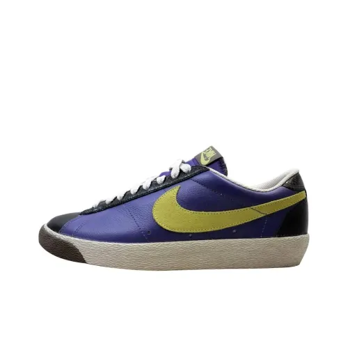 Nike Blazer Slip-resistant Abrasion-resistant Low Top Skateboard Shoes Men's Purple Black Yellow