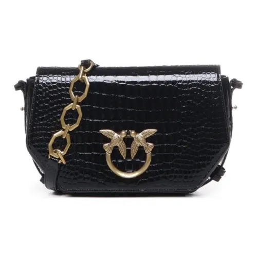 PINKO Love Bag Телячья кожа Сумка через плечо Женская Черная