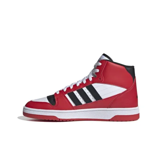 Adidas Slip-resistant Abrasion-resistant High Top Skateboard Shoes Unisex Red Black Adidas Противоскользящие Аbrasion-resistant Высокие Кроссовки для скейтбординга Унисекс Красный Черный