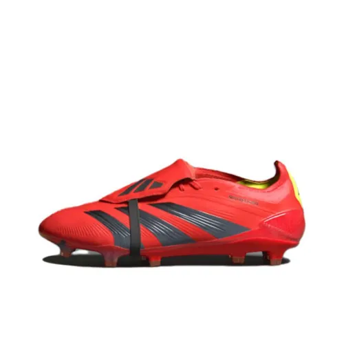 Adidas Predator Elite FG Твердый Грунт Искусственные Шипы Противоскользящие Устойчивые к Износу Футбольные Бутсы Унисекс Красный Черный