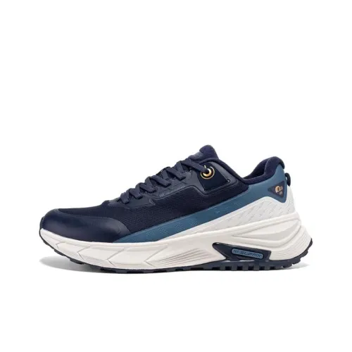 361° Устойчивый к истиранию Водонепроницаемый Низ Резистентный Низкий Топ Беговые кроссовки Мужские Синий Белый