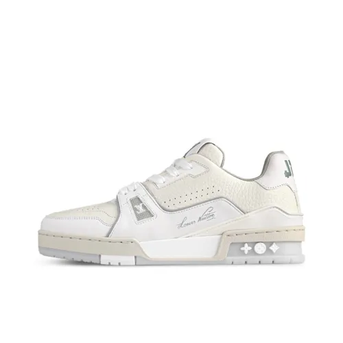 LOUIS VUITTON Кроссовки для скейтбординга Trainer Low Топ Женские Белые