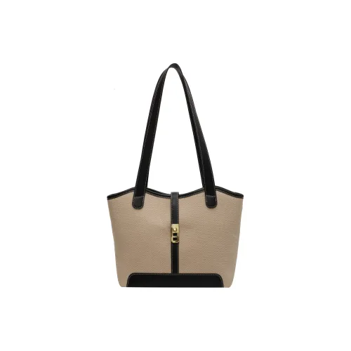 morellybear Холст Тоут Сумка Сумка для покупок Холст Сумка Сумка через плечо Обычная Женская Черная Кофейная