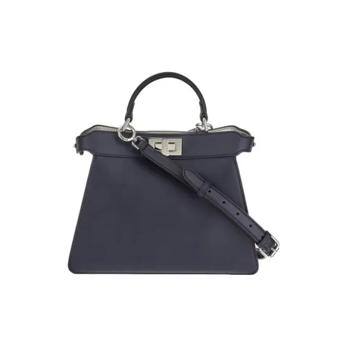 FENDI Peekaboo ISeeU Кожа Аккордеонная Сумка Сумка Сумка через плечо Сумка через плечо Женская Темно-фиолетовая