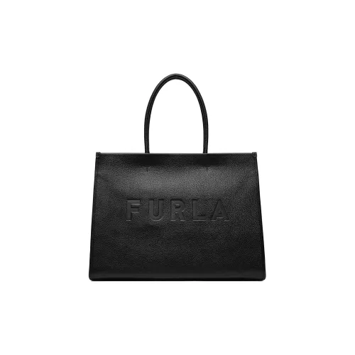 Furla Кожа Тоут Сумка Сумка для покупок Сумка на плечо Сумка Большая Женская Черная