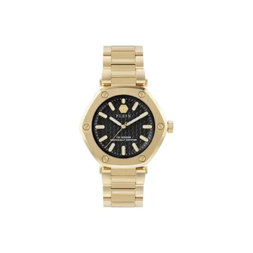 PHILIPP PLEIN Наручные часы Кварцевый механизм Нержавеющая сталь Ремешок 38 мм Черный циферблат Женские часы