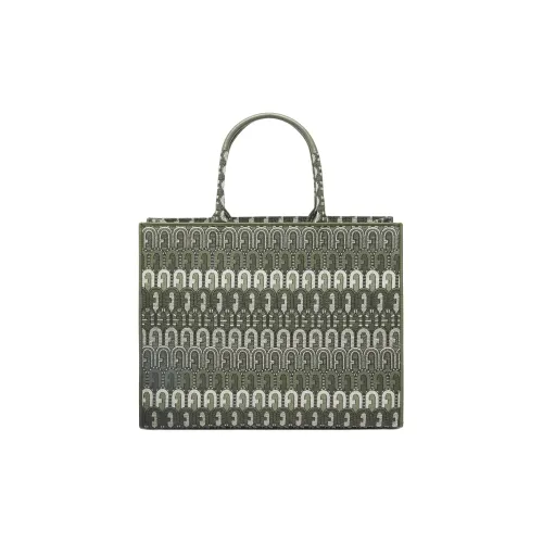 Furla Opportunity Переработанный Жаккард Тоут Сумка Сумка для покупок Сумка Большая Женская Кактус Зеленый