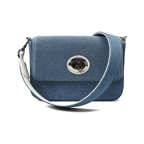 MQ Полиэстер Маленькая Квадратная Сумка Сумка для доставки Сумка через плечо Стандартная Женская Синяя