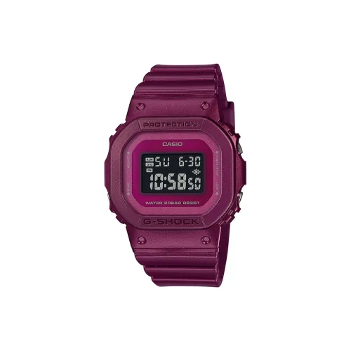 CASIO G SHOCK Mini Block Кварцевый механизм Смольный ремешок Часы Женские Часы Красный циферблат часов