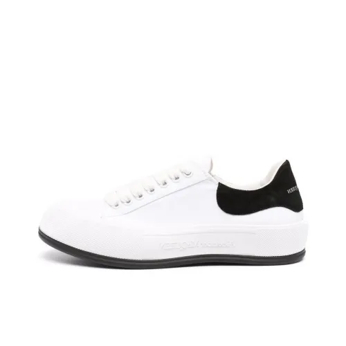 Alexander McQueen Deck Low Топ Стильные Скейтбординги Мужской Белый Черный