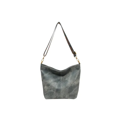 morellybear ПУ (полиуретан) Ведрообразная сумка Сумка через плечо Стандартная Женская Светло-синяя Кофейная Деним-синий