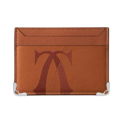 Cartier Must De Cartier Телячья кожа Держатель для карт Держатель для карт Женский Коричневый