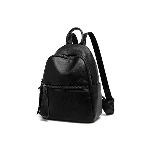 VANDEE Рюкзак из коровьей кожи дорожная сумка большой женский черный