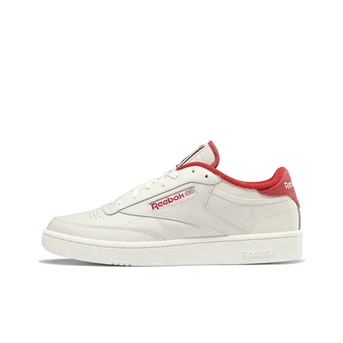 Reebok CLUB C 85 Low Топ Скейтборд Кроссовки Унисекс Белый Красный