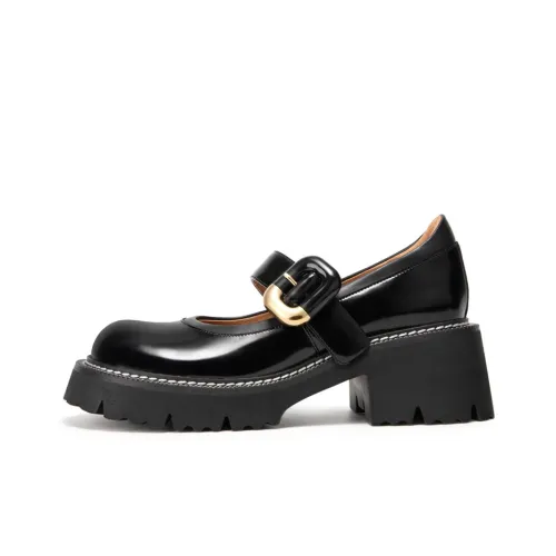 MIO Грубый каблук Туфли Мэри Джейн Женские