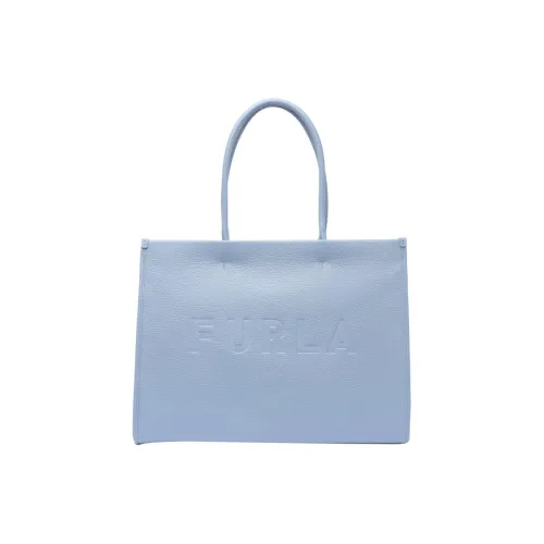 Furla Телячья кожа Тоут Сумка Сумка для покупок Сумка на плечо Сумка Большая Женская Синяя